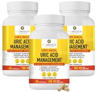 PurMEDICA Urcinol Uric Acid Supplement for Joint Support - 60ct (Pack of 3) - Uric Acid Support Form