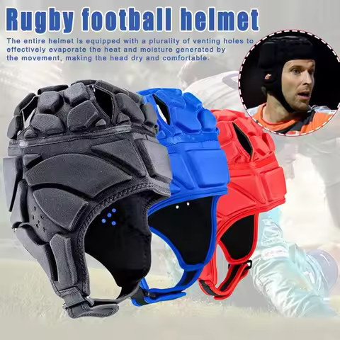 Prefessional Football Soccer Helmet Rugby Scrum Cap Headguard Goalie Hat Head Protector Shockproof H