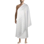 Ihram Set Handuk Ahram Ehram สำหรับฮัจญ์และ Umrah เสื้อผ้าอิสลามสำหรับผู้ชาย110 × 210ซม. (43 × 82.68