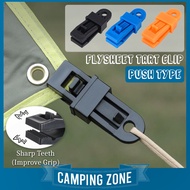 Flysheet Clip Camping Tent Clip Fly Tarp Clamp Tarpaulin Clips Canvas Cloth Buckle Awning Shark Klip Khemah (Push Type)