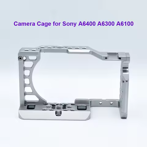 Aluminum Alloy Camera Cage for Sony A6500 A6400 A6300 A6100 A6000 Protective Rig Mount w/ Multiple M