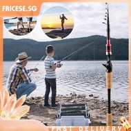 [fricese.sg] Telescopic Travel Fishing Rod Bait Fishing Rod Lightweight Carbon Fiber Lure Rod