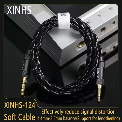 XINHS-124 4.4mm balanced to 3.5mm balanced audio extension cable with 2-meter adapter suitable for A
