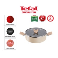 Tefal Cookware Blossom Shallow pan 24cm w/lid(Non-stick Cookware,Titanium Non-stick coating,Thermo-s
