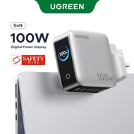 【TFT display screen Charger】UGREEN 100W GaN 5 Ports Fast Charger 8-fold protection Intelligent curre