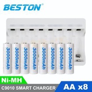 Beston - 1.2V AA (8粒) 鎳氫(Ni-MH)充電池 連C9010 8位智能充電器