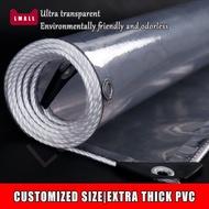 {MY STOCK}Transparent PVC Tarpaulin Rainproof Cloth Balcony Windows Awning Tarp Pet House Outdoor Wa