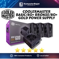 COOLER MASTER MWE ( 550W / 600W / 650W / 700W / 750W) BRONZE V2 80PLUS POWER SUPPLY (ACABW-BUK)