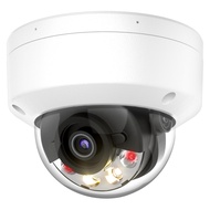 4K 8MP Color VU Dome PoE IP Camera Outdoor with Smart Hybrid Light, AI VCA, Human/Vehicle Detection,