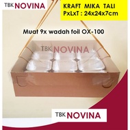 DIECUT BOX 20x20x5 20x20x7/ 25x12x7/ KRAFT MICA BOX TALI KRAFT WINDOW BOX/ kotak