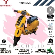 promo Sepeda Motor Listrik Vespa Uwinfly T3S Pro Scooter Matic 1200 Watt - Biru