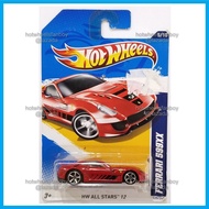 Hot Wheels Ferrari 599XX HW 2012 All Stars Red Supercar [STICKER TEARED CARD] kereta hotwheels ferra