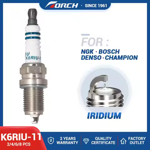 Automobile Motorcycle High Quality Ignition Spark Plug Iridium TORCH K6RIU-11 Candles for PFR6Y PFR5