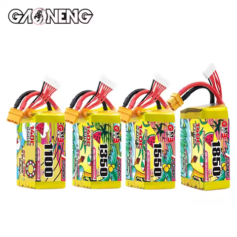 1/2Pcs GNB 6S 22.2V Lipo Battery 1100/1350/1550/1850mAh 140C/280C With XT60 Plug for RC FPV Drone Qu