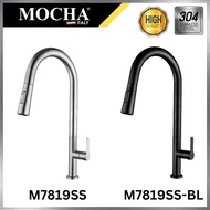 MOCHA SUS304 Stainless Steel Pull Out Pillar Kitchen Sink Tap Kitchen Faucet M7819SS/ M7819SS-BL