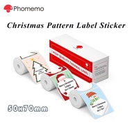 Christmas Pattern Thermal Label Sticker For Phomemo M110/M220/M221/241BT/D520BT Printer