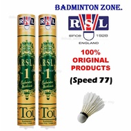 RSL No.1 Tourney (2 tubes) Badminton Shuttlecock (Speed 77)