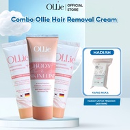 Ollie Hair Removal Cream (70g x 2 Pcs) + Ollie Serum To Prevent Hair Regrowth (1 Pc x 30g)