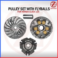 PULLEY SET WITH BOLA / FLYBALL CLICK FOR HONDA CLICK 125 / CLICK 125i MOTORCYCLE (22102-KZR-600)