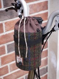 Brompton 自行車包/單車水壺架 車前包車頭包 格紋復古造型