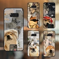 Samsung S8, S8 Plus Phone Case With Black Bezel Dog Meme Cute