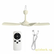 SPIN Remote Controlled USB Ceiling Fan With 6 Speed Option Timer Feature For Home Travel Use