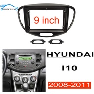 Honxun กรอบวิทยุรถยนต์แผงกลาง 9 นิ้วหน้ากากหน้าจอ Android สำหรับHYUNDAI I10 2008-2011