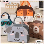 ALMA Cartoon Stereoscopic Lunch Bag, Thermal Bag Thermal Insulated Lunch Box Bags, Portable  Cloth Lunch Box Accessories Tote Food Small Cooler Bag