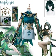 Nefer Cosplay Costume Genshin Impact Nefe RSong of The Empty Moon Dress Headdress Wig  Gloves Set Ha