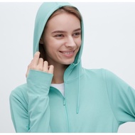 UNIQLO JAKET HOODIE UV CUT MESH AIRISM WANITA JAKET UNIQLO AIRISM