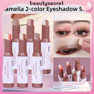 24h Shipping Lameila Two-color Eyeshadow Stick Waterproof Lasting Eye Makeup Tools Shimmer Gradient 