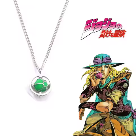 Anime JoJos Bizarre Adventure Steel Ball Run Necklace Gyro Julius Caesar Zeppeli Cosplay Ball Pendan