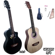 3/4 beginner acoustic guitar (wooden packing)