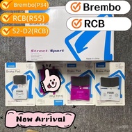 2Pot 4Pot Motorcycle brake pad RCB R55 S2-D2 Brembo p34 Adelin Nissin Frando HF6 F101 Universal  ADV