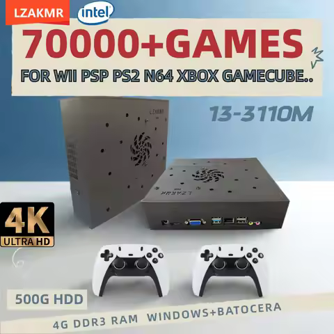 Super Game Console X8 Pro 70000+ Games I3-3110M For Wii PS2 DC PSP GAMECUBE 500G Loaded Console Wind