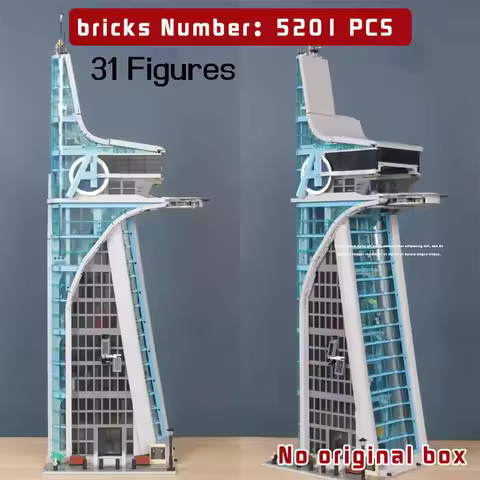 5201pcs Avengers Tower With Figures Architecture Street View For Kids Birthday Christmas Gifts