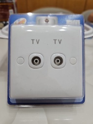 全新 TV 雙孔插座