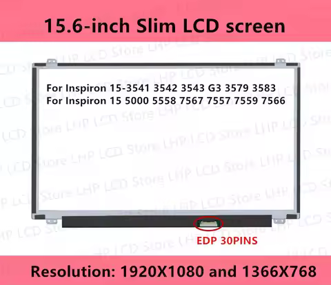 15.6 Inch IPS For DELL Inspiron 15-3541 3542 3543 G3 3579 3583 15 5000 5558 7567 7557 7559 7566 Lapt