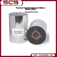 Premium Quality Barcode Ribbon Wax Thermal Transfer Ribbon Black 60mm*300m Printer Ribbon Barcode La