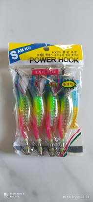 ISI 4 umpan cumi size 2.5 pancing cumi samko random Egi casting kail sotong squid jig cumi power hoo