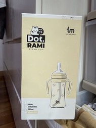 韓國 Tovi and Molly 與 Dottodot 聯名推出的 Dot.RAMI 寶寶 PPSU 吸管學飲杯（容量 280ml，香草色，適合 6 個月以上寶寶）