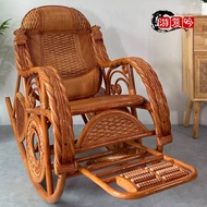 HY/JD Youfuyin Rattan Chair Rocking Chair Natural Real Rattan Rattan Woven Rocking Chair Backrest Rattan Chair Recliner