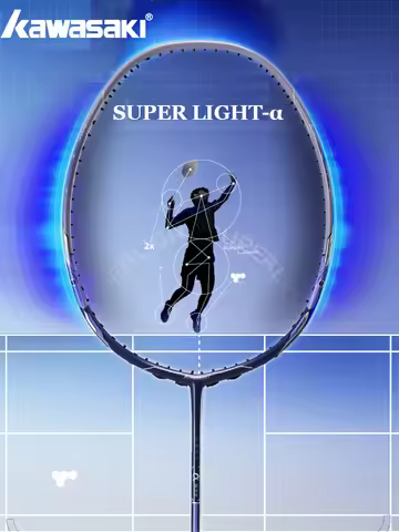 Kawasaki 6U Badminton Racket Super Light α All Carbon Flexible Faster raquete badminton Kawasaki 202