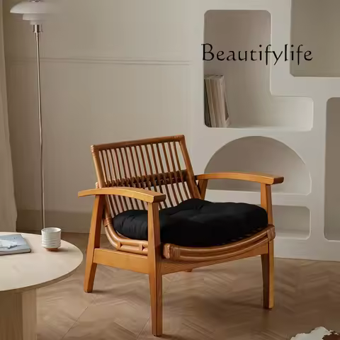 p JN BJ X Arm Nordic Wooden Chairs Living Room Cushion Hotel Garden Reading Chair Balcony Modern Des
