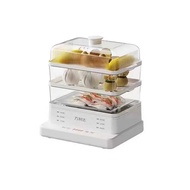 Electric Food Steamer 3 Tier Transparent Cover (26L) Pengukus Elektrik 26L Electric Food Steamer Det