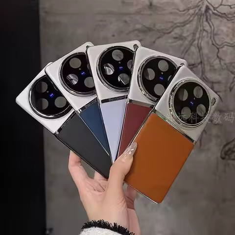 For VIVO X200 Pro Case Luxury PU Leather Skin Lens Protective Back Cover Case For VIVO X100 X200Pro 