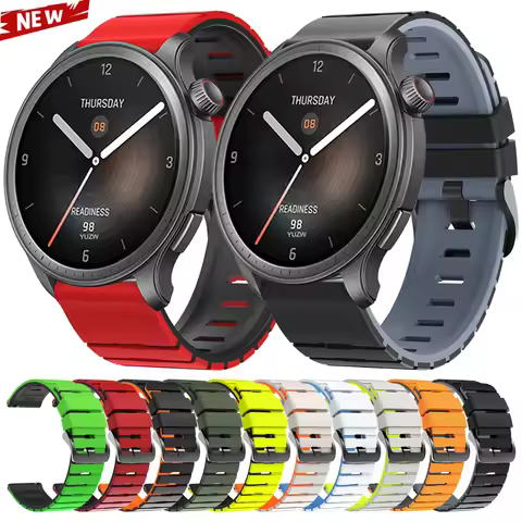 22mm Silicone Watchband For Huami Amazfit BALANCE/GTR 4 47mm Strap Amazfit GTR3 Pro Bip 6/Stratos 3 