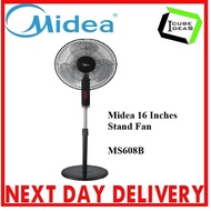 Midea MS608B Black Oscillation Stand Fan, 16 Inches