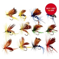 New 10-Pack Artificial Fly Fishing Lures with Super Sharp Hooks Pakej Baru 10-Paket Umpan Memancing 