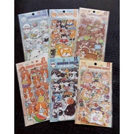 Home Cute Dog Series Handbook Stickers 4 Pcs Per Pack PET Bichon Dog/Dachshund Dog/Shiba Inu/Corgi/B